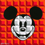 Mickey Mouse Art Mickey Mouse Art 8-Bit Block Mickey Red